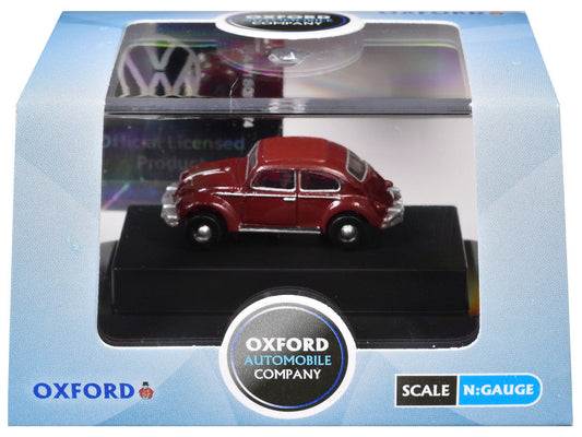 Volkswagen Beetle Ruby Red 1/148 (N) Scale Diecast Model Car by Oxford Diecast Oxford Diecast