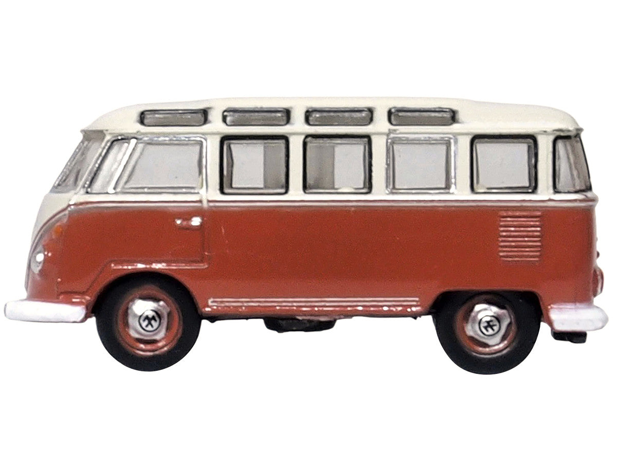 Volkswagen T1 Samba Bus Sealing Wax Red and Gray 1/148 (N) Scale Diecast Model Car by Oxford Diecast Oxford Diecast