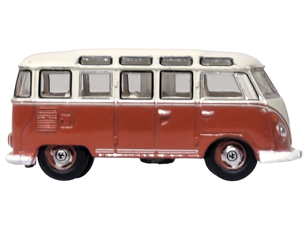 Volkswagen T1 Samba Bus Sealing Wax Red and Gray 1/148 (N) Scale Diecast Model Car by Oxford Diecast Oxford Diecast