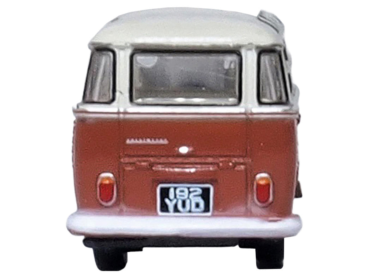Volkswagen T1 Samba Bus Sealing Wax Red and Gray 1/148 (N) Scale Diecast Model Car by Oxford Diecast Oxford Diecast