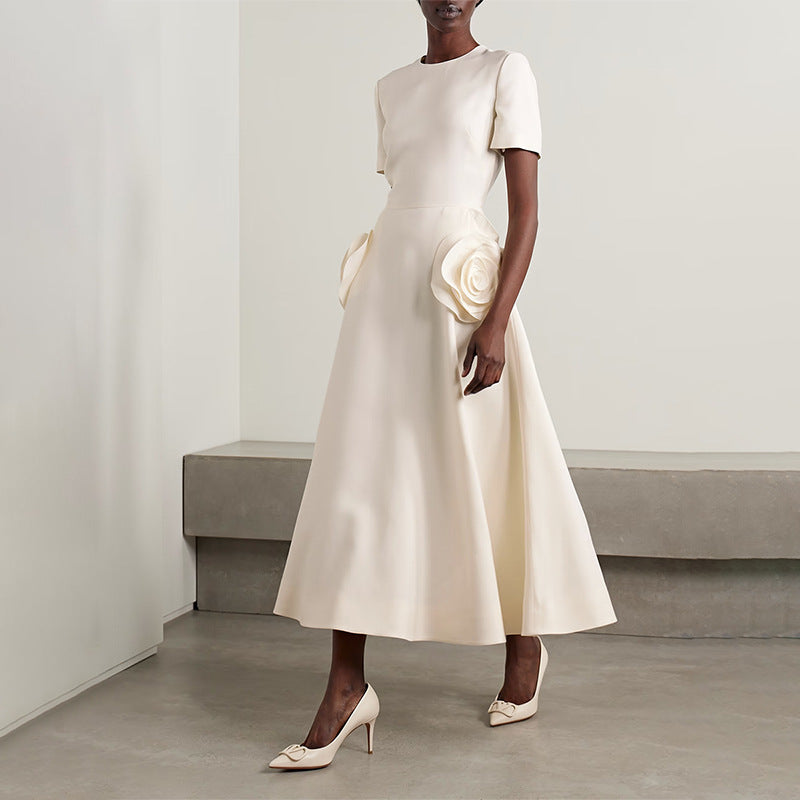 Fashion Personalized Flower Stitching Dress Women LadyShow.Store