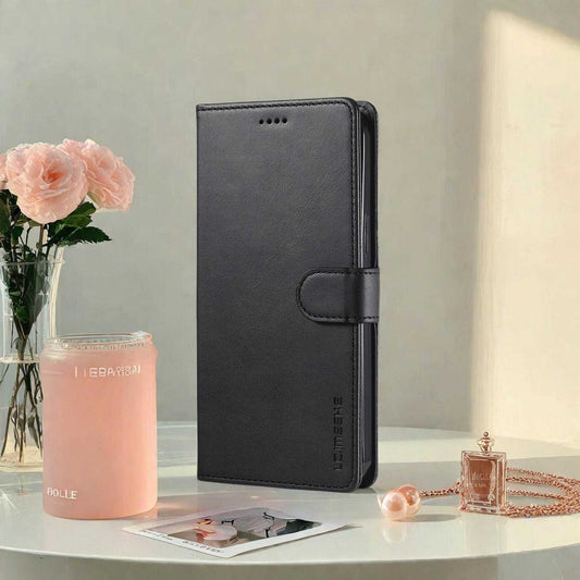 Leather Wallet Case for Samsung Galaxy S25 S24 S23 S22 S21 Plus  Flip Cover with Card Holder W2B
