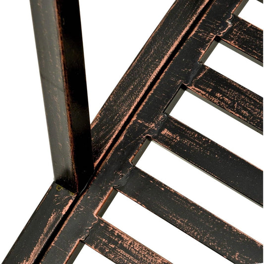 Outdoor 4-ft Heavy Duty Metal Garden Bridge in Black Bronze Finish FastFurnishings