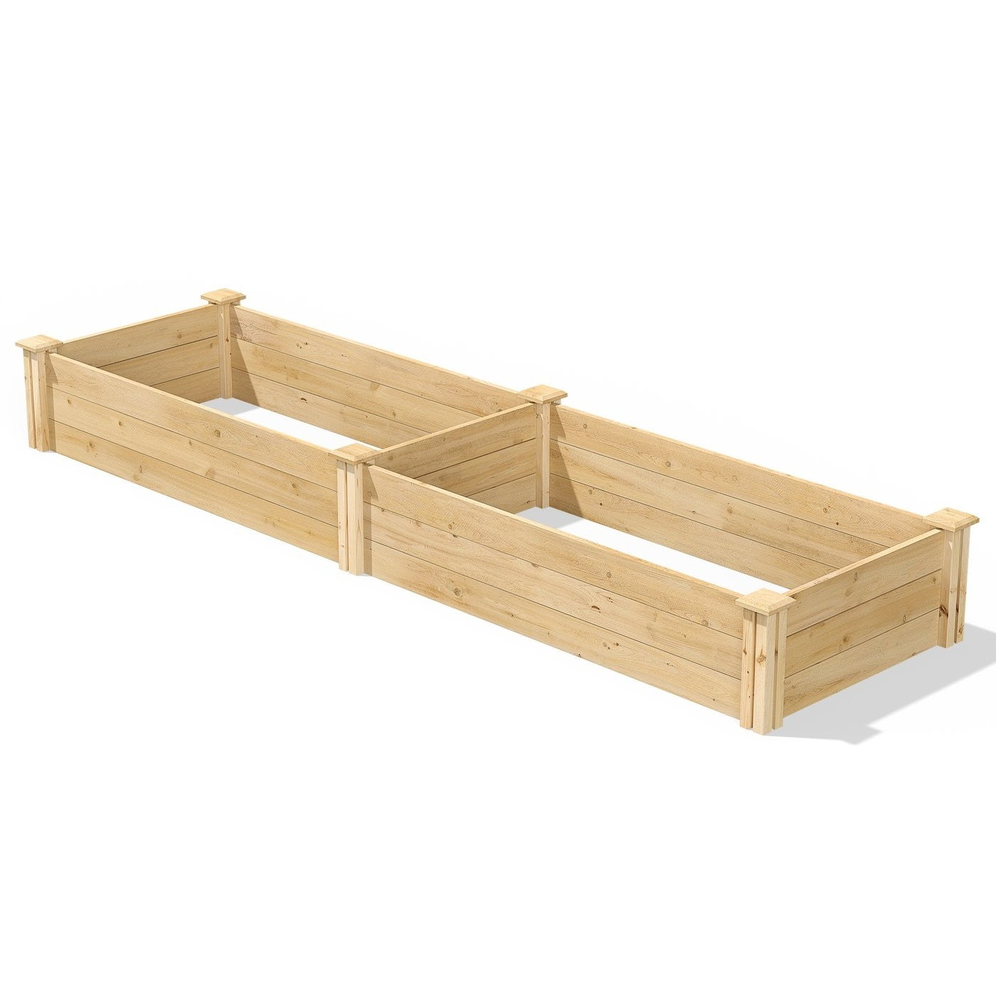 Pine Wood 2-Ft x 8-Ft Outdoor Raised Garden Bed Planter Frame - Made in USA FastFurnishings