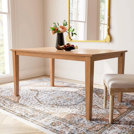 Modern Farmhouse 36 x 60 inch Rectangular Dining Table in Oak Wood Finish-0