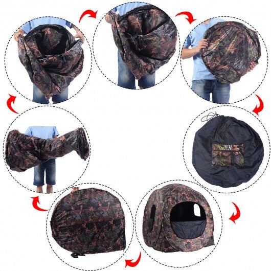 Portable Pop up Ground Camo Blind Hunting Enclosure W2B