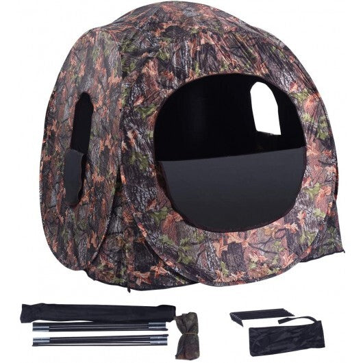 Portable Pop up Ground Camo Blind Hunting Enclosure W2B