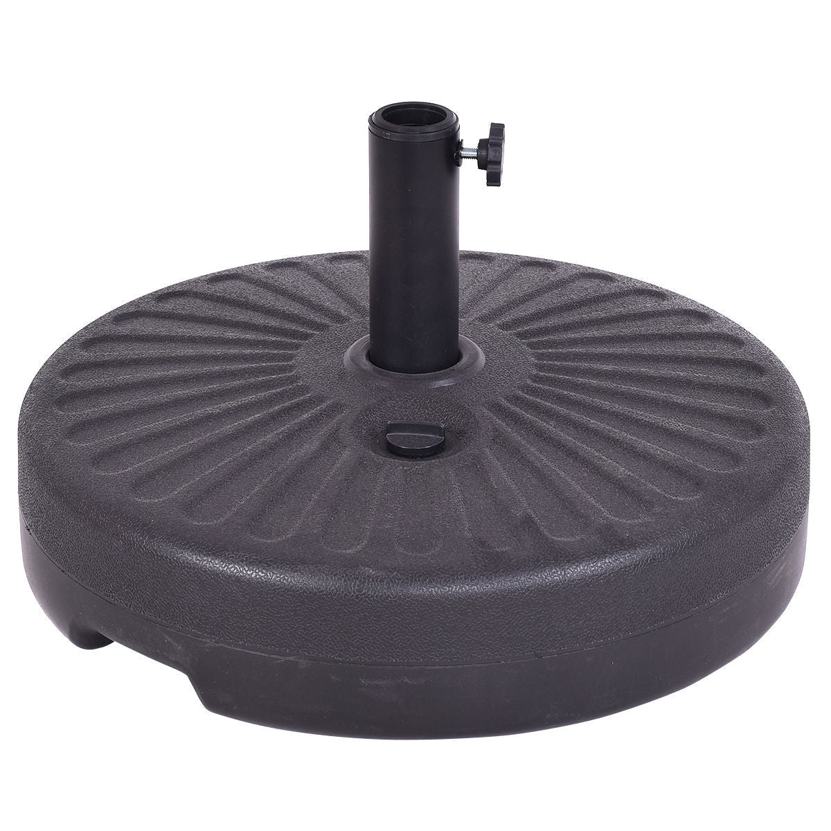 20 Inch Round 23L Water Filled Umbrella Base - Color: Black W2B