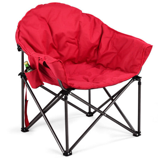 Oversized Folding Camping Moon Chair with Cup Holder W2B