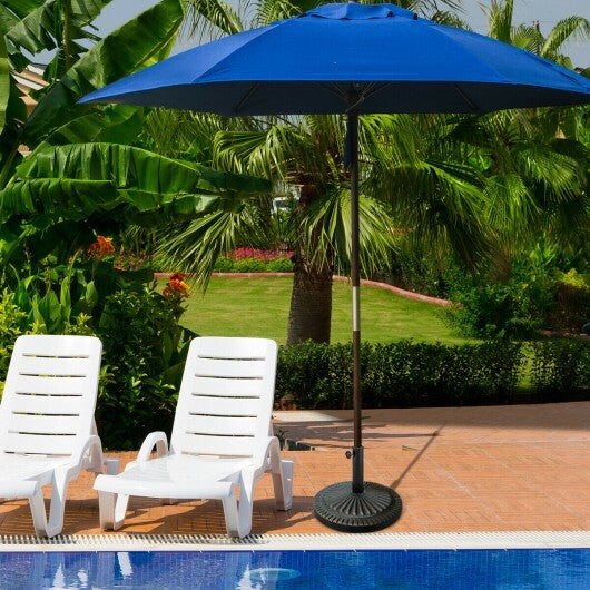 31.5 lbs Market Heavy-Duty Outdoor Stand Bronze Umbrella Base - Color: Black W2B