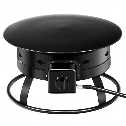 58 000BTU Firebowl Outdoor Portable Propane Gas Fire Pit with Cover and Carry Kit W2B