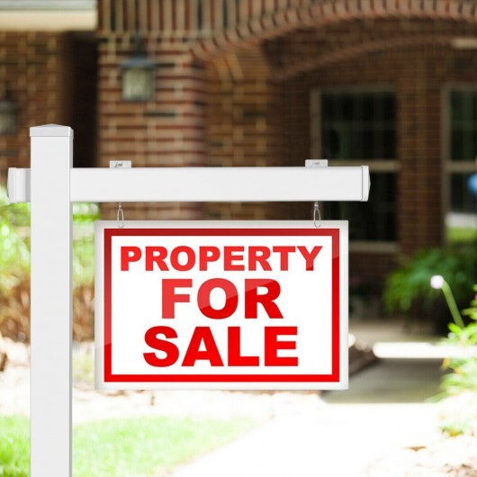 6 Feet Vinyl UPVC Real Estate Sign Post Realtor Yard Sign Post-Black W2B