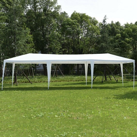 10 x 30 Feet Gazebo Canopy Tent with Connection Stakes and Wind Ropes
