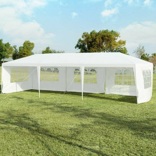 10 x 30 Feet Canopy Tent with 5 Removable Sidewalls for Party Wedding