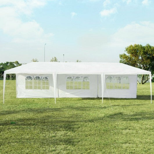 10 x 30 Feet Canopy Tent with 5 Removable Sidewalls for Party Wedding