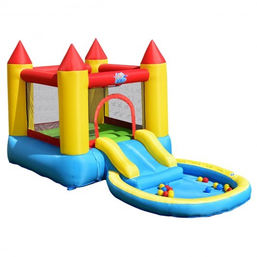 Kids Inflatable Bounce House Castle with Balls Pool and Bag W2B