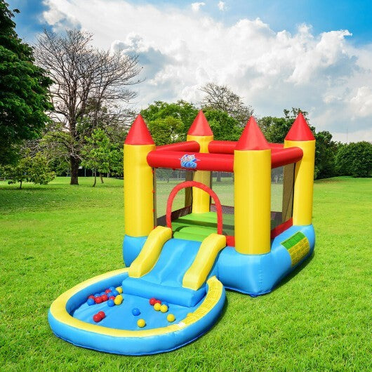 Kids Inflatable Bounce House Castle with Balls Pool and Bag W2B