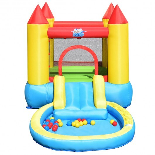 Kids Inflatable Bounce House Castle with Balls Pool and Bag W2B
