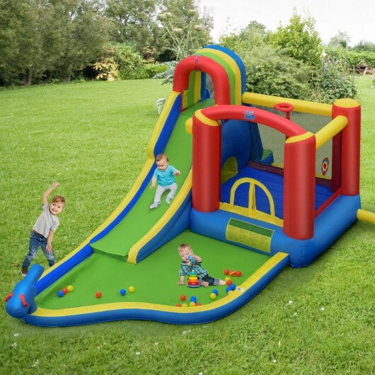Inflatable Kid Bounce House Slide Climbing Splash Park Pool Jumping Castle Without Blower