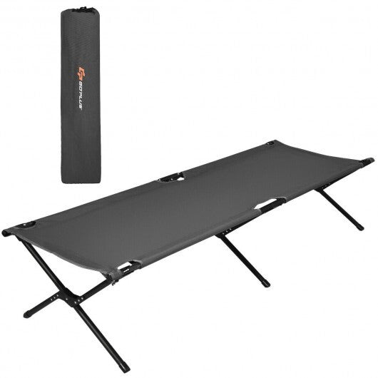 Adults Kids Folding Camping Cot-Gray W2B