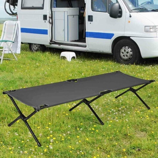 Adults Kids Folding Camping Cot-Gray W2B