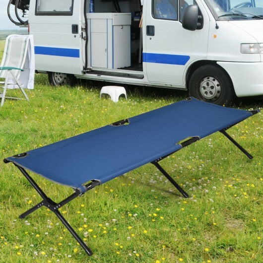 Adults Kids Folding Camping Cot-Gray W2B