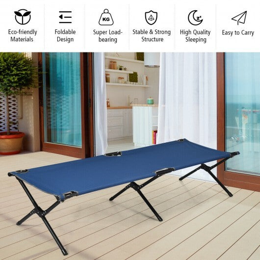 Adults Kids Folding Camping Cot-Gray W2B