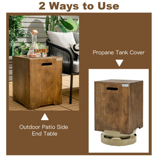 16 Inch Outdoor Hideaway Table Cover for Standard 20 LBS Propane Tank-B W2B