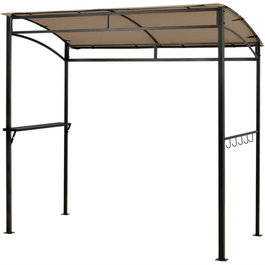 7 x 4.5 Feet Grill Gazebo Outdoor Patio Garden BBQ Canopy Shelter-Brown W2B