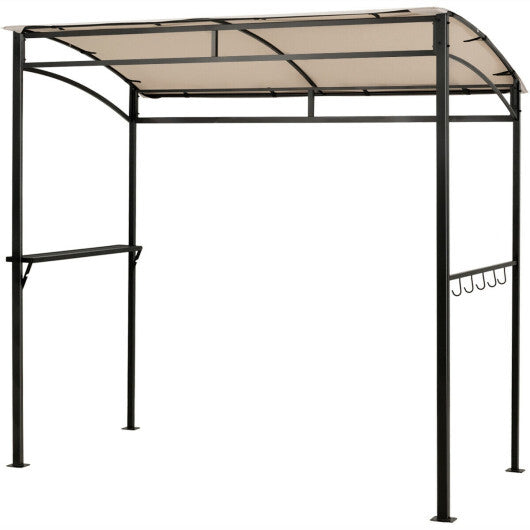 7 x 4.5 Feet Grill Gazebo Outdoor Patio Garden BBQ Canopy Shelter-Brown W2B