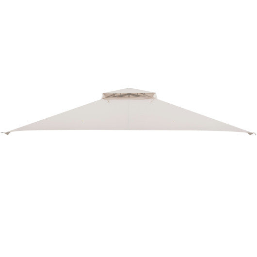 10 x 12 Feet Gazebo Replacement Top with Air Vent and Drainage Holes-Beige - Color: Beige W2B