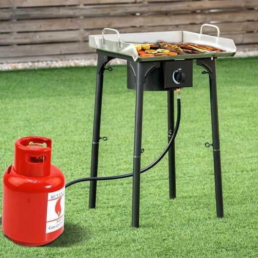 100000 BTU Portable Propane Outdoor Camp Stove with Adjustable Legs W2B