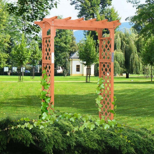 7 Feet Garden Wooden High Arbor Arch Plant Pergola W2B