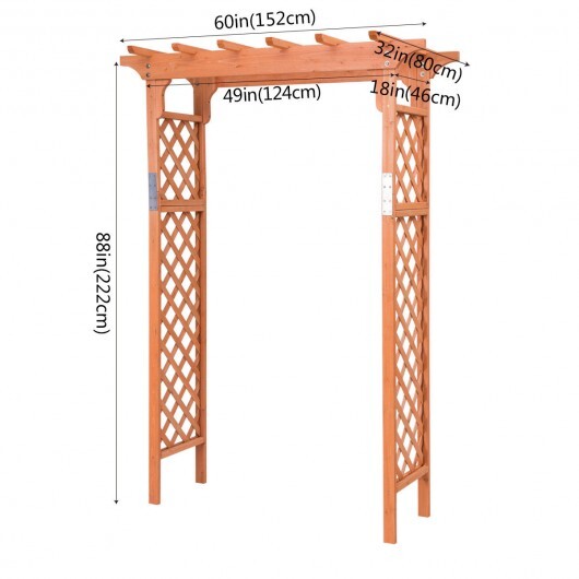 7 Feet Garden Wooden High Arbor Arch Plant Pergola W2B