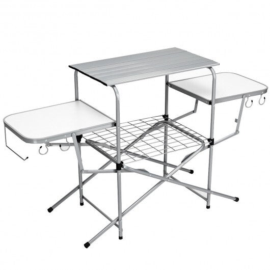 Foldable Outdoor BBQ Table Grilling Stand W2B