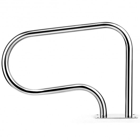 Stainless Steel Swimming Pool Hand Rail with Base Plate - Color: Silver W2B
