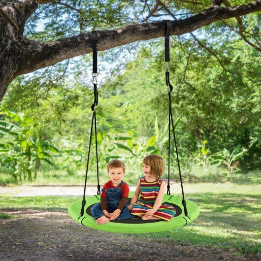 40 Inch 770 lbs Flying Saucer Tree Swing Kids Gift with 2 Tree Hanging Straps-Multicolor W2B