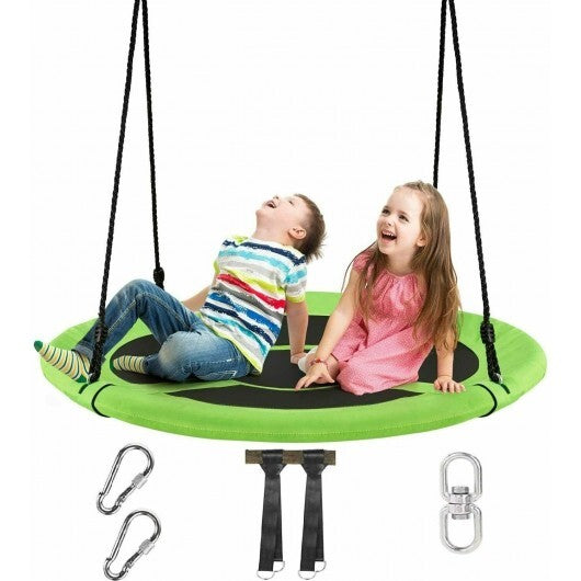 40 Inch 770 lbs Flying Saucer Tree Swing Kids Gift with 2 Tree Hanging Straps-Multicolor W2B