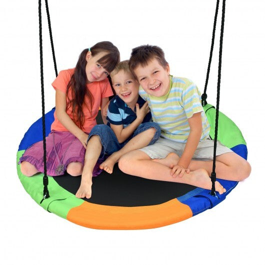 40-Inch Flying Saucer Tree Swing Outdoor Play Set with Easy Installation Process for Kids - Color: Multicolor W2B