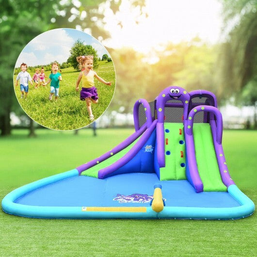 Inflatable Water Park Mighty Bounce House with Pool and 780W Blower W2B