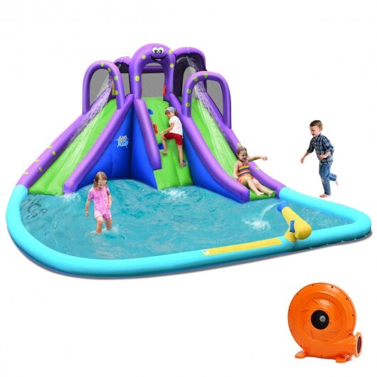 Inflatable Water Park Mighty Bounce House with Pool and 780W Blower W2B