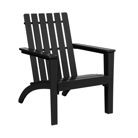 Outdoor Durable Patio Acacia Wood Adirondack Lounge Armchair-Natural W2B