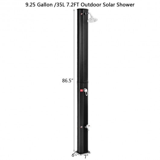 7.2 Feet Adjustable Outdoor Solar Heating Shower Head W2B
