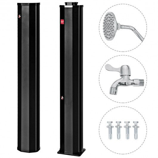 7.2 Feet Adjustable Outdoor Solar Heating Shower Head W2B