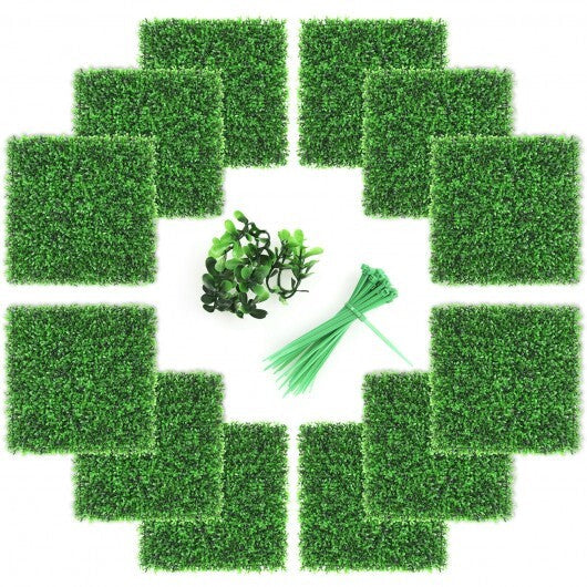 12 Pieces Artificial Peanut Leaf Hedges Panels W2B