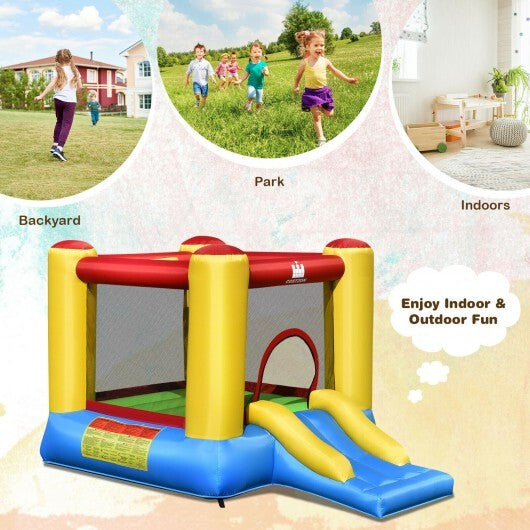 Kids Inflatable Bounce House with Slide and 480W blower