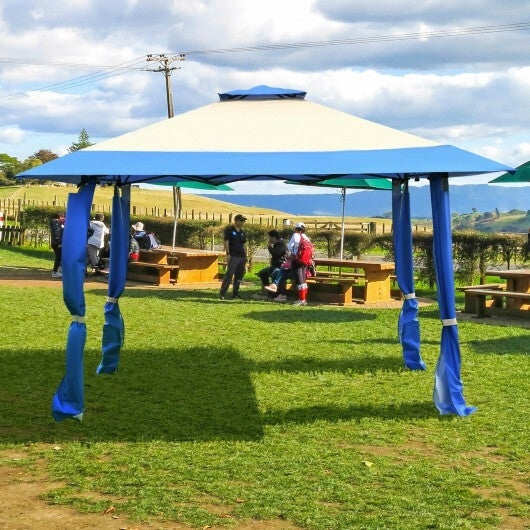 13 Feet x 13 Feet Pop Up Canopy Tent Instant Outdoor Folding Canopy Shelter-Blue W2B