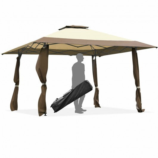 13 Feet x 13 Feet Pop Up Canopy Tent Instant Outdoor Folding Canopy Shelter-Blue W2B