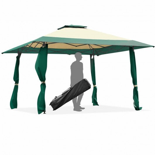 13 Feet x 13 Feet Pop Up Canopy Tent Instant Outdoor Folding Canopy Shelter-Blue W2B