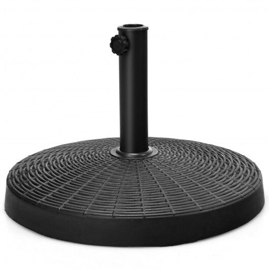 49 LBS Patio Resin Umbrella Base Stand for Outdoor - Color: Black W2B